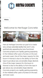 Mobile Screenshot of heritage-concrete.com